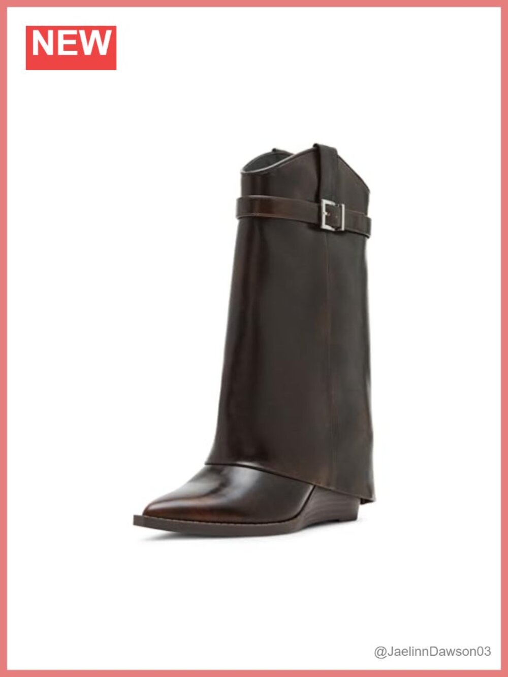 Madden Girl Jjoe Foldover Wedge Bootie Mid-Calf Pull-On